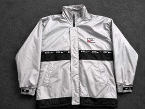 Retro y2k Nike Silver Windbreaker Jacket