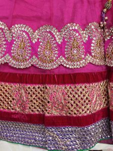 Vibrant Pink &amp; Purple Lehenga Choli