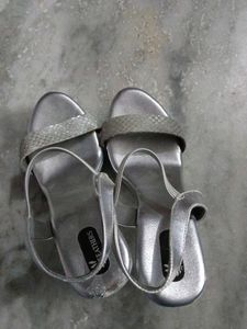 Silver Heeled Sandals
