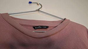 Pink Cropped Drawstring Sweatshirt