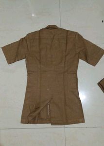 Men's Brown Kurta Set (safari suit)