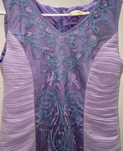 Lavender Embroidered Dress