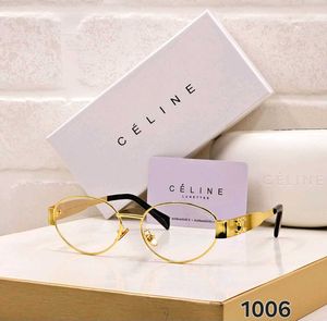 Celine Gold Oval Eyeglasses