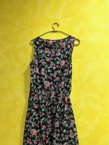 floral high low cut dress