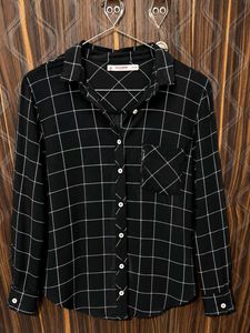 Chic Black & White Checked Shirt