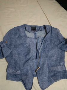 Blue Textured Blazer