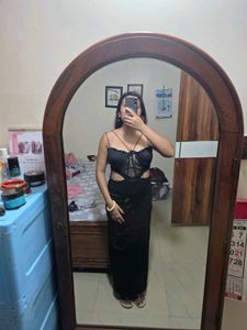 Sleek Black Cutout Maxi Dress