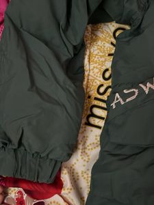 long Stylish Green Puffer Jacket