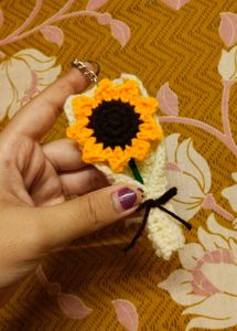 Handmade Sunflower Keychain Charm 🌻