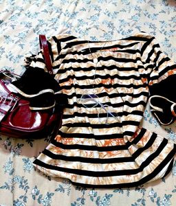 Striped Peplum Top