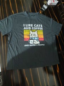 Funny Cat Coffee T-Shirt