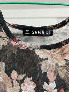 Sheer Floral Bodysuit Top