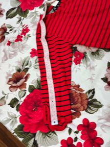 Red Striped Long Sleeve T-Shirt