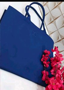Carolina Herrera Stylish Blue Tote Bag