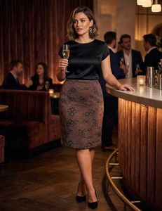 Shimmery Floral Skirt