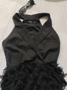 Elegant Black Ruffle Dress