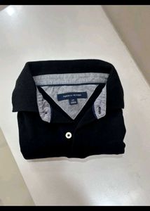Tommy Hilfiger Women Black Polo TShirt