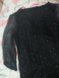 Chic Black Sheer Dress