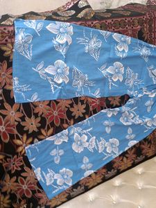 Blue Floral Cotton kurta set with Palazzo