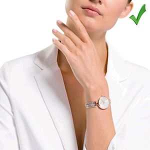 SWAROVSKI DREAM ROCK SILVER DIAL WD ROSEGOLD STRAP