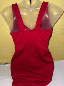 Stunning Red Ruched Bodycon Dress