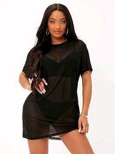 Sheer Mesh Mini Dress