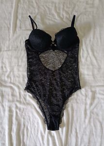 Black Lace Teddy Bodysuit