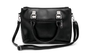 Chic Black Embossed Flower Handbag