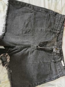 Distressed Denim Shorts