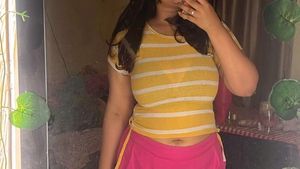 Yellow & White Striped Cropped Top