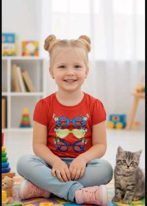 Cute Girls' T-Shirt Set