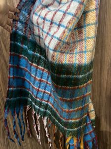 Chunky Pinterest Colorful Plaid Scarf