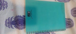 spiral note book with white clear pages