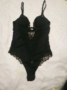 H&amp;M Lace Padded Bodysuit - Black