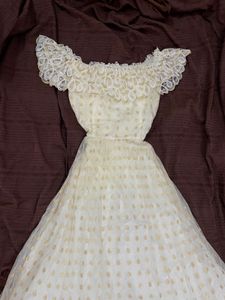 off shoulder vintage lace dress