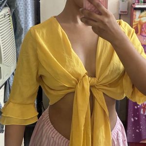 Yellow tie top