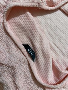 Chic Pink Textured Halter Top