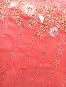 Beautiful Embellished Peach Kurta Set