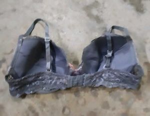 Grey Lace Padded Bra