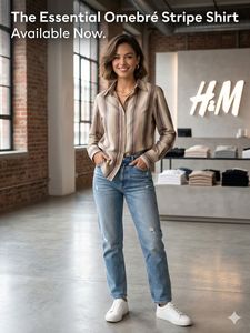 Ombre Stripe H & M Shirt for Women