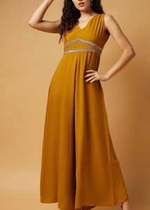 Elegant Mustard Ethnic Gown
