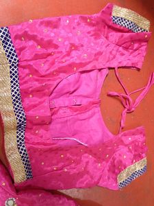 Beautiful Pink Colour Lehenga With Saree