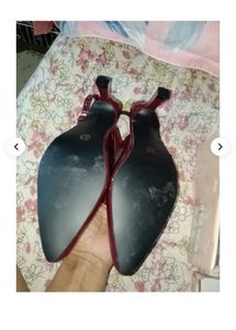 maroon Bow Heeled Pumps