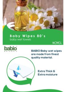 Babio Baby Wet Towels - 80 Count