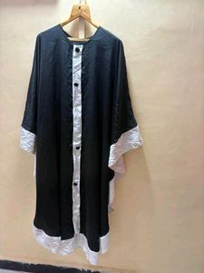 Unique imported Black &amp; White Kaftan abaya