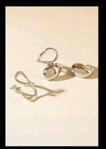 Newme- Silver Abstract ring stack