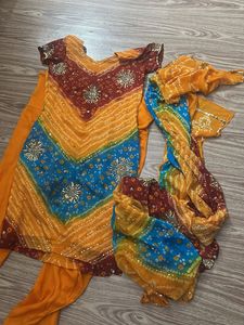 Botique original silk Bandage Orange Patiala Pants