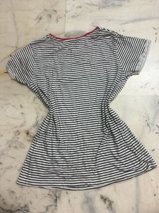 Korean Striped T-Shirt with Graphic