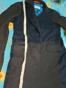 Stylish Two-Tone Men's Overcoat