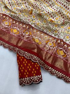 Dola Silk Saree Kalamkari Print
